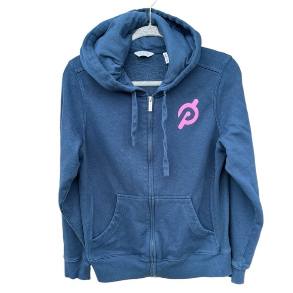 Peloton Be Good To Yourself Full Zip Hoodie Blue Large GUC - Picture 1 of 11